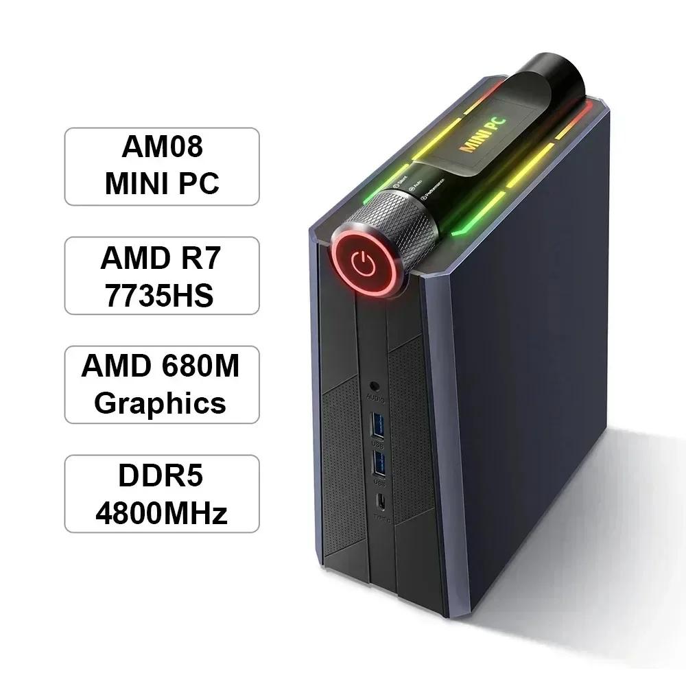 Chatreey AM08 ̴ PC AMD Ryzen 7 7735HS 680M 8 ھ ̹ ũž äο  ǻ NVME SSD Wifi6 BT 5.0